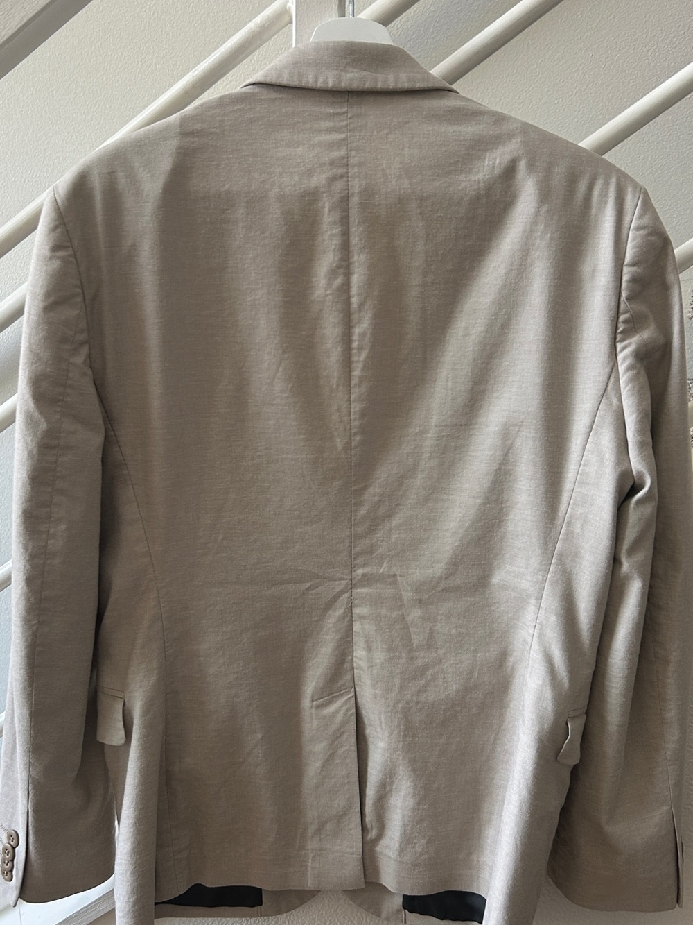 Express Men’s Beige Slim Fit Cotton Linen Lyocell Blazer 36S - Picture 9 of 16